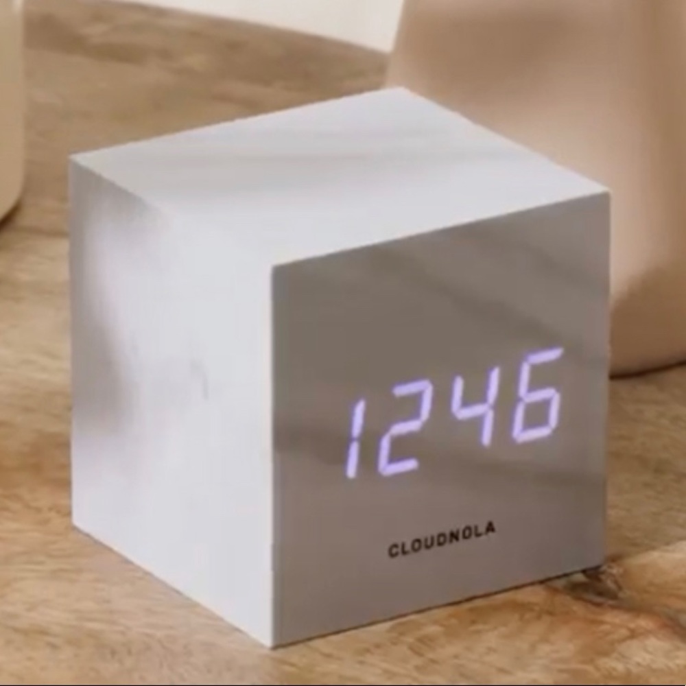 Cloudnola Block Clock Marble